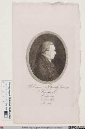 Bildnis Johann Bartholomäus Keimel