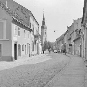 Stadtansicht von Lübbenau. : Měšćanski napohlad Lubnjowa.