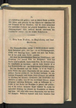 5. Von dem Becken, in Beziehung auf das Gebären.