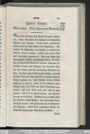 Fünftes Kapitel. Vasconcellos. Dom Johann von Braganza.