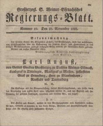 Nr. 19 : 28. November 1823