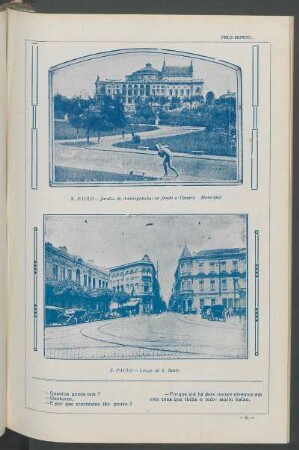 S. Paulo - Jardim de Anhangabahú; ao fundo o Theatro Municipal