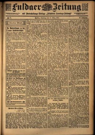 Zweite Ausgabe vom Samstag, den 23. März 1901.