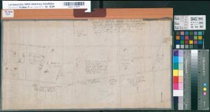 Ahlerbruch (Bünde) Weide und Holzanteile der Ahler Markeninteressenten im Ahler Bruch 1792 o.M. 30,5 x 56,5 Skizze Joh. Ch. Schlömann Spez.Verz. Markenkarten IX Nr. 16