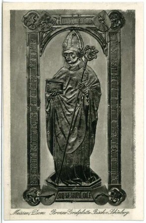 Meißen. Dom - Grabplatte Bischof v. Schönberg