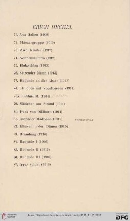 Erich Heckel (Nr. 71-100)