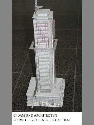 Campanile, DB-Hochhaus - Modell des Gesamtgebäudes