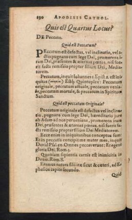 [De Peccato. Von der Sünde.]