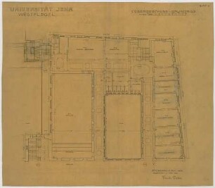 Fischer, Theodor; Jena; Universität - Grundriss 2. OG