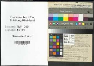 Entnazifizierung Heinz Stemmler , geb. 23.03.1915 (Ingenieur)