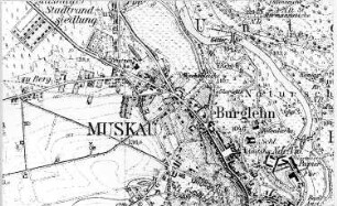 Bad Muskau-Berg. Meßtischblatt, Sekt. Muskau, 1940