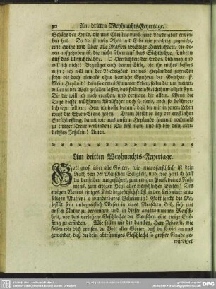 Am dritten Weyhnachts-Feyertage