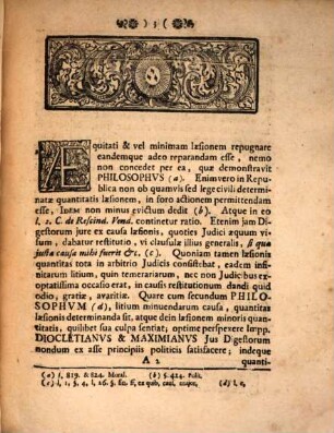 Joh. Ulrici Crameri ... Programma de laesione enormi recte computanda : quo modum in praxi receptum computandi contra nonnullos recentiores stabilit et lectiones privatas ad institutiones intimat