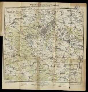 Wegkarte von Stuttgart und Umgebung