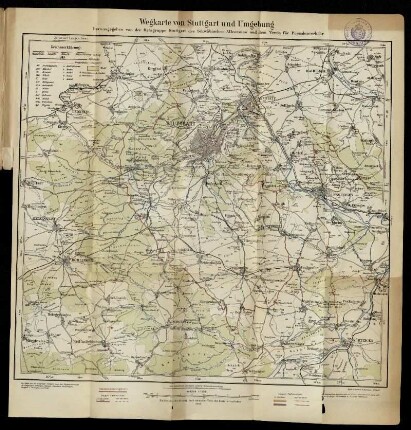 Wegkarte von Stuttgart und Umgebung