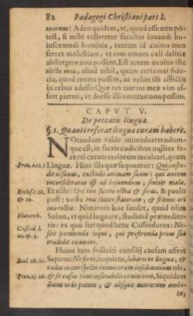 Caput V. De peccatis linguae