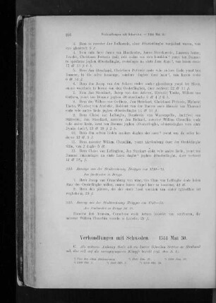 Verhandlungen mit Schweden. - 1344 Mai 30.