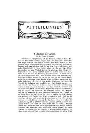Hygiene der Arbeit