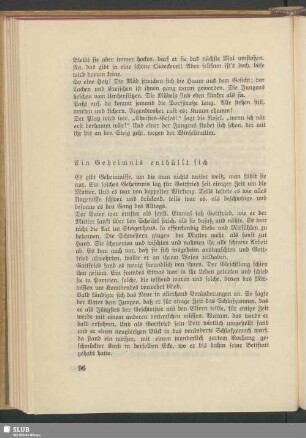 Ein Geheimnis enthüllt sich