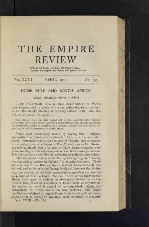 Home Rule and South Africa