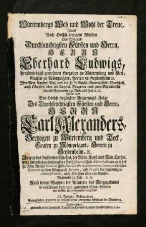 A1r-H2v, Wuertembergs Weh und Wohl der Treue