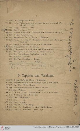 G. Teppiche und Vorhänge.