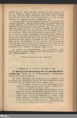 2. Sitzung am 12. Oktober, vormittags 10 Uhr