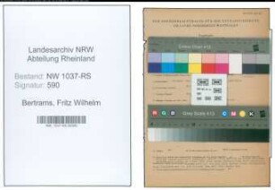 Entnazifizierung Fritz Wilhelm Bertrams , geb. 17.03.1900 (Lehrer)