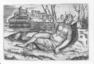 Schlummernde Frau : Schlummernde Frau. Kupferstich
