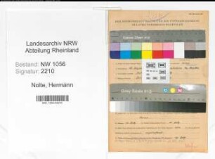 Entnazifizierung Hermann Nolte , geb. 15.12.1900 (Ingenieur)