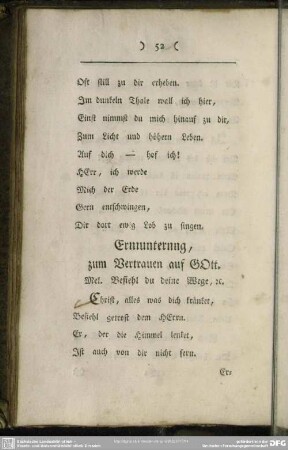 Ermunterung, zum Vertrauen auf GOtt. Mel. Befiehl du deine Wege, [et]c.
