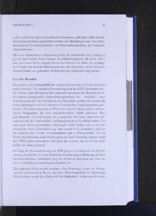 Zeit des Wandels.