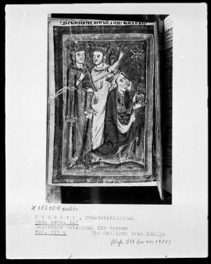 Deutsches Gebetbuch für Nonnen — Die heiligen Drei Könige, Folio 175verso