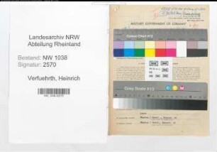 Entnazifizierung Heinrich Verfuehrth , geb. 26.10.1898 (Angestellter)