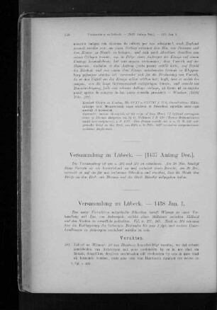Versammlung zu Lübeck. - (1437 Anfang Dec.).