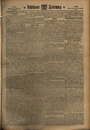 Zweite Ausgabe vom Mittwoch, den 23. März 1910.