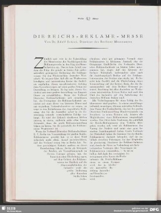 Die Reichs-Reklame-Messe