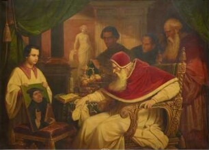 Papst Paul III. betrachtet Cranachs Luther-Bildnis
