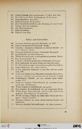 Seiden- und Spitzentücher (Nr. 491-535)