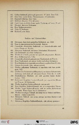 Seiden- und Spitzentücher (Nr. 491-535)