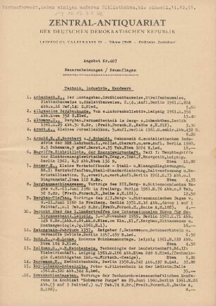 Nr. 407: Neuerscheinungen/Neuauflagen