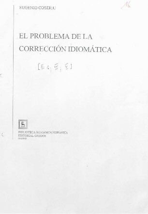 El problema de la corrección idiomática