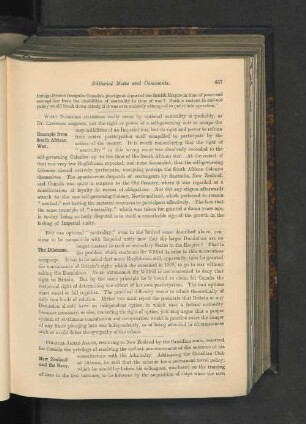 Example from South African War.
