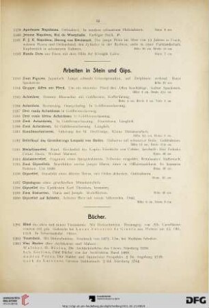 Arbeiten in Stein und Gips (Nr. 1183-1200)