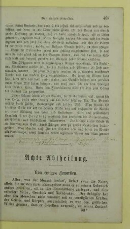 Achte Abtheilung. Von einigen Gewerben