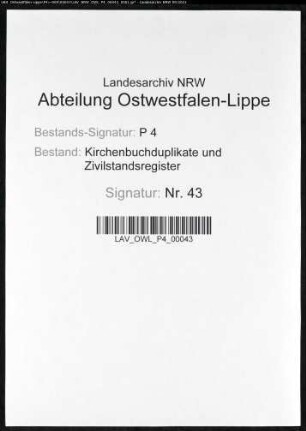 Zivilstandsregister der Munizipalität Castrop (G 1811). (Gemeinde: Castrop)