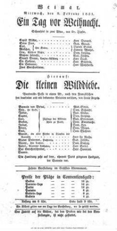 Die kleinen Wilddiebe