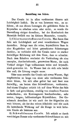 Darstellung von Salzen.