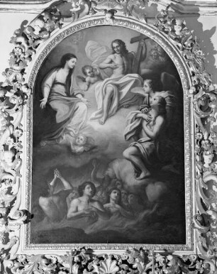 Christus und Maria befreien die Seelen im Fegefeuer