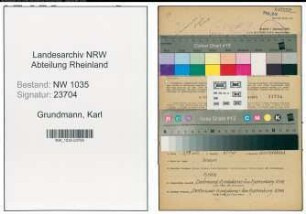 Entnazifizierung Karl Grundmann , geb. 08.11.1908 (Foerdermaschinist)